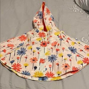 Gymboree floral Rain poncho 12M